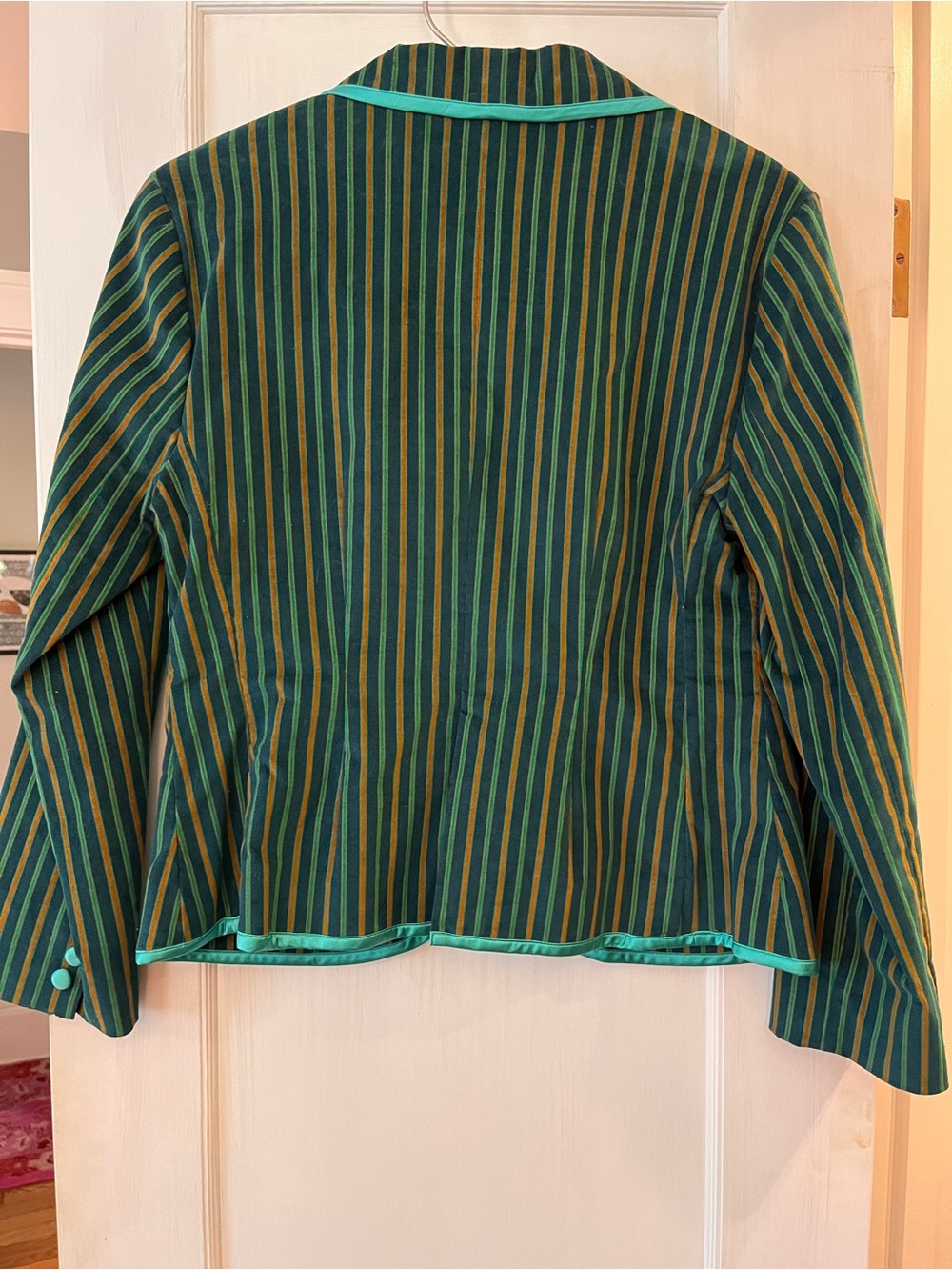 Original Penguin Green, Ochre & Teal Striped Blazer - Picture 3 of 6